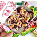 Bánh Quy Kẹo Socola Dâu Hình Nấm Kinoko Meiji Nhật Hộp 64g