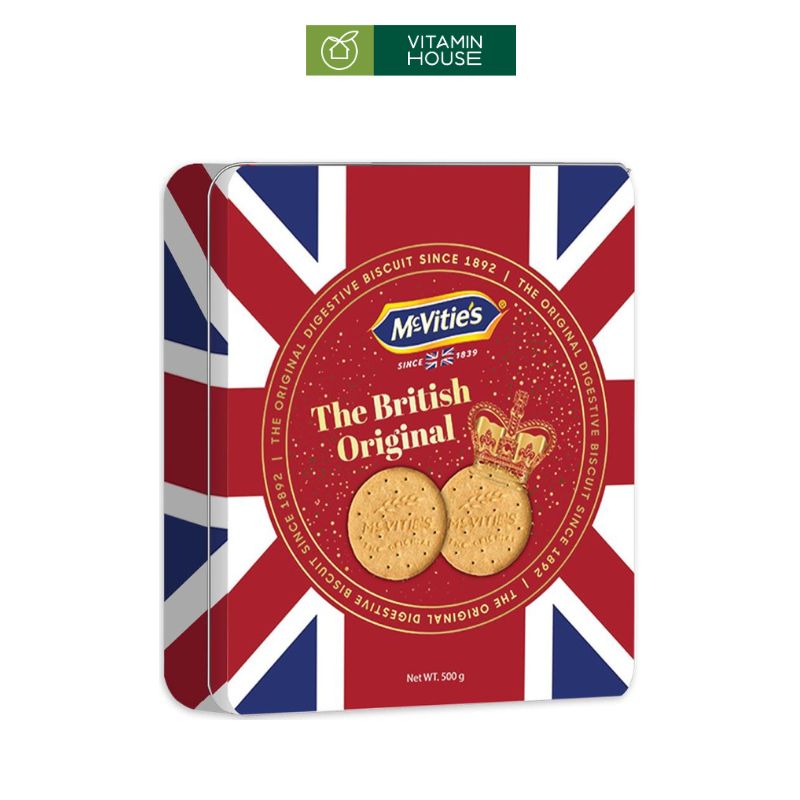 Bánh Quy Lúa Mì Mcvitie's Marie Anh Hộp Thiếc Hương Vị Hoàng Gia