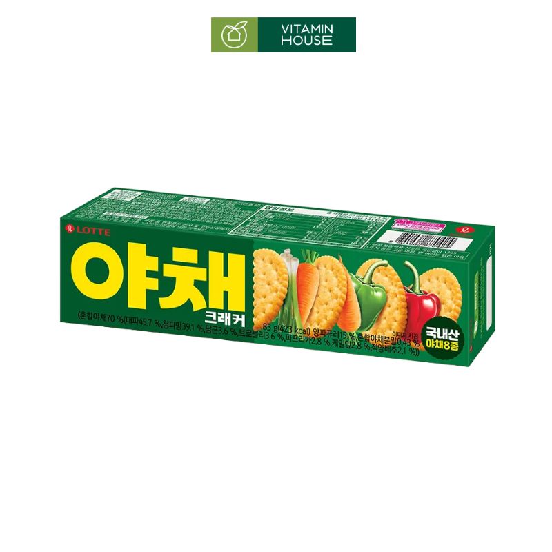 Man Rau Bánh Quy Mặn Rau Củ Lotte HQ Hộp 83g
