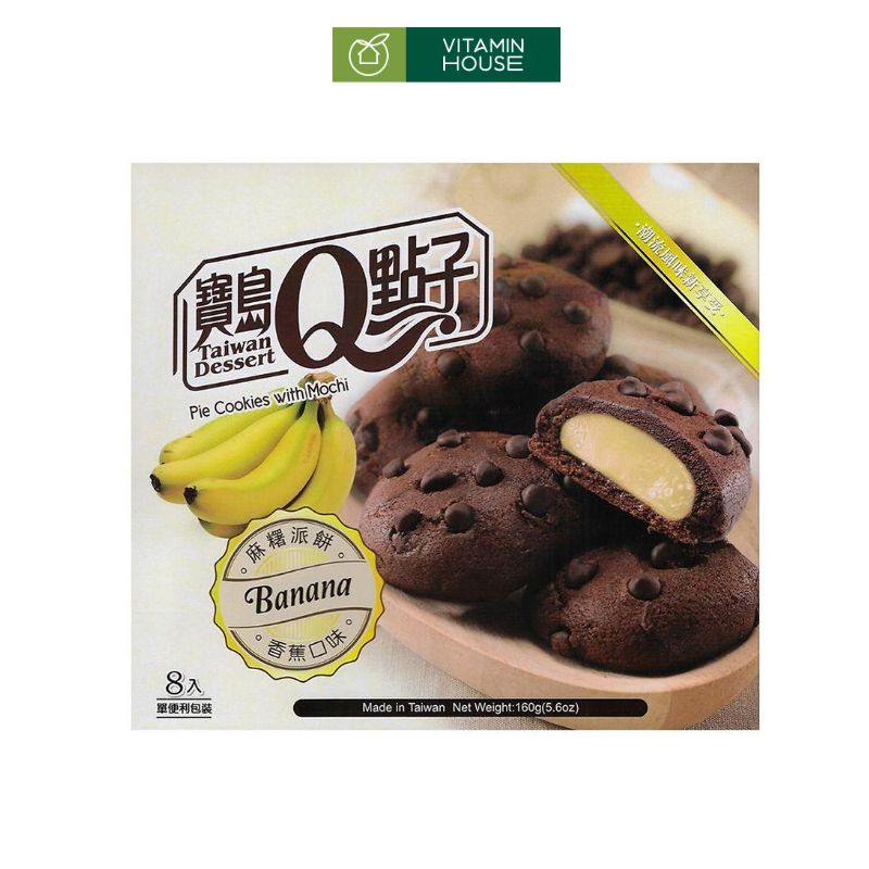 Bánh Quy Nhân Mochi Vị Chuối Taiwan Dessert ĐL Hộp 160g