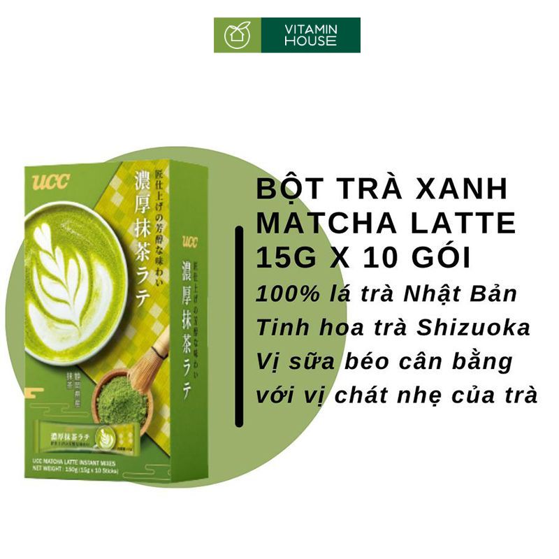 Bột Trà Xanh Matcha Latte UCC Nhật Hộp 150g Sự Kết Hợp Tinh Tế Giữa Matcha Và Sữa
