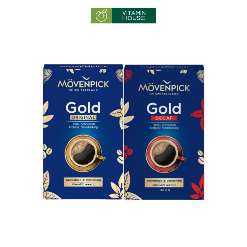 Cà Phê Hòa Tan Movenpick Gold Thụy Sĩ Hộp 10 Gói Hương Vị Thụy Sĩ Cao Cấp