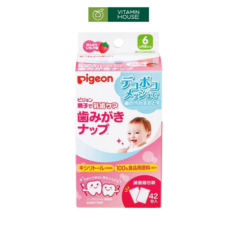 Khăn Lau Răng Pigeon (6M+ 42pcs)