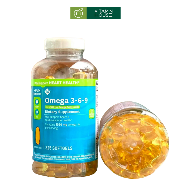 Viên Uống Dầu Cá Omega 369 Member Mark Mỹ Hộp 325 Viên