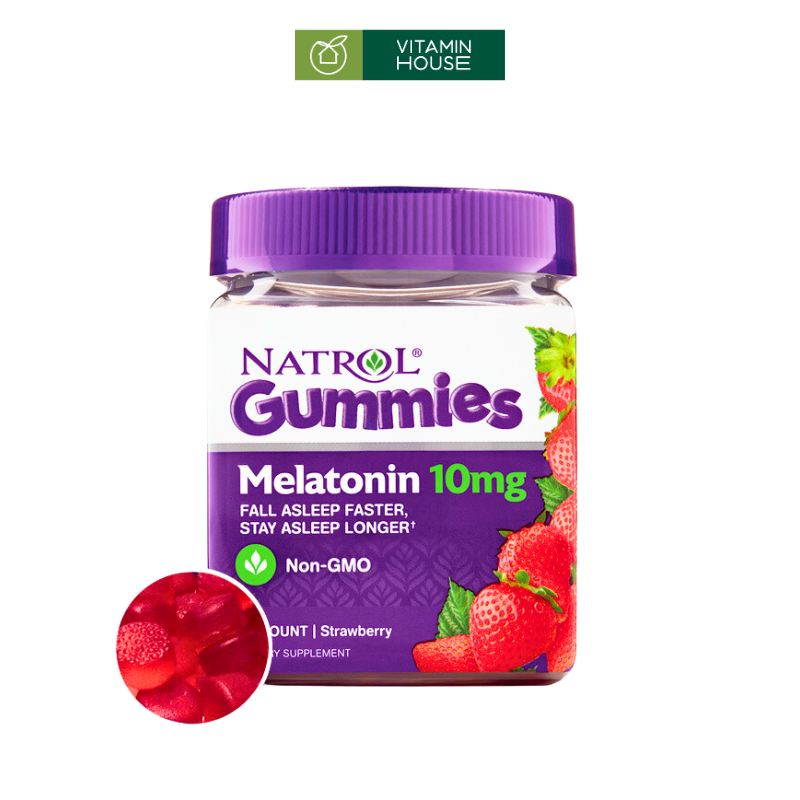 Kẹo Ngủ Melatonin 10mg Natrol Gummies 90 Viên