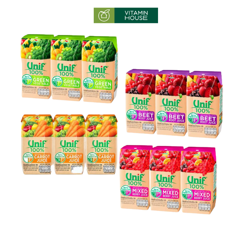 Nước Ép Rau Củ Unif Thái Hộp 200ml