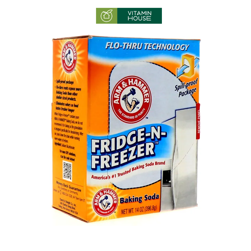 Bột khử mùi tủ lạnh Baking Soda Mỹ 397g