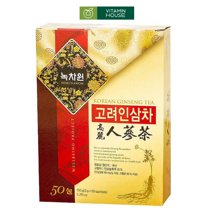 Trà Nhân Sâm Hàn Quốc Nokchawon Hộp 50 Gói
