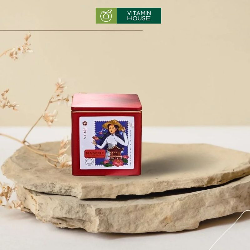 Chocolate Đắng Hạnh Nhân Nguyên Hạt Mascot Hộp Thiếc 110g Đặc Sản Việt Nam