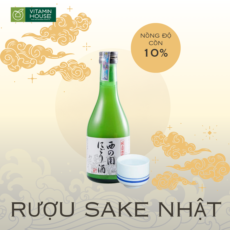 Rượu Sake Nishinoseki Nigori Zake (15%) - 300ml