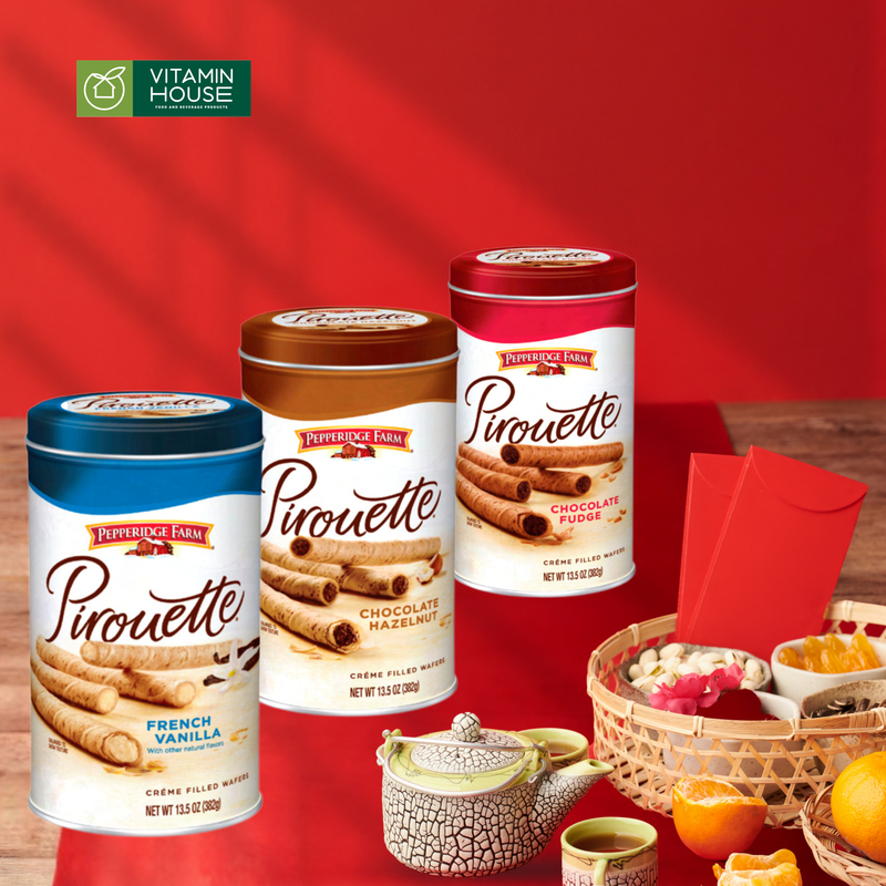 Bánh Quế Lon Nhiều Vị Pepperidge Farm Hazenuts Hộp Thiếc 382g