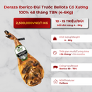 Deraza Iberico Đùi Trước Bellota Có Xương 100% 48 tháng TBN (4-6Kg)