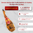 Deraza Iberico Đùi Trước Bellota Có Xương Tây Ban Nha (4-6kg)