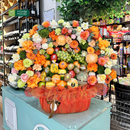 Giỏ Quà Trái Cây Celebration Fruit 09 - Nho Xanh, Táo, Lê Chúc Mừng Khai Trương, Khánh Thành