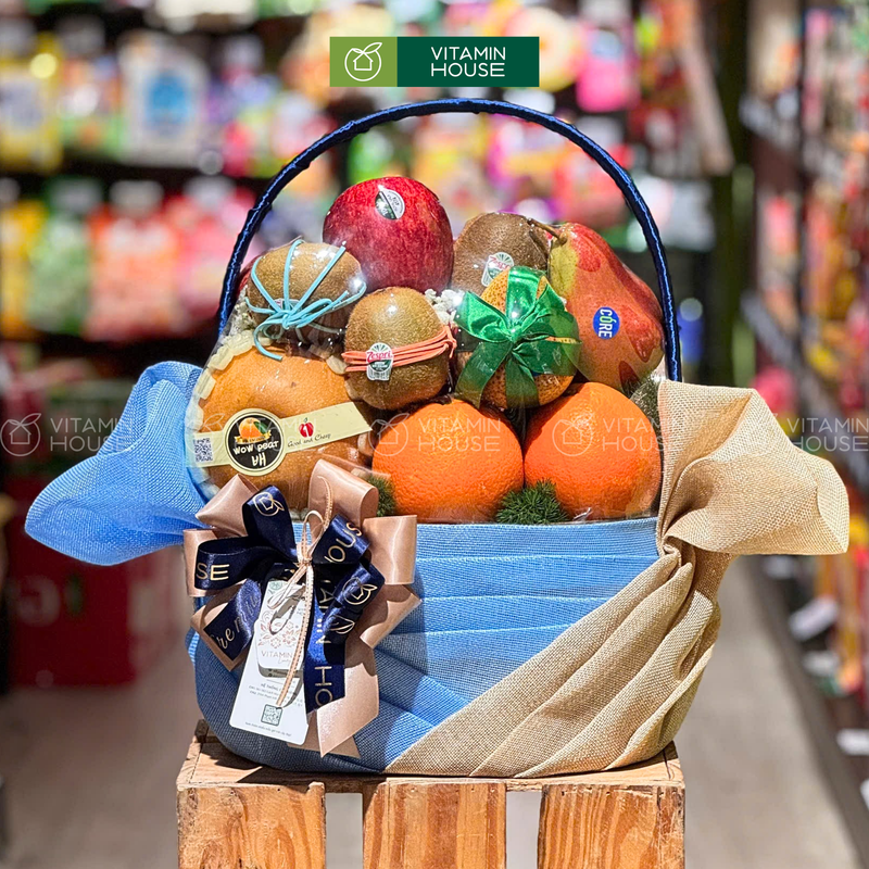 Giỏ Quà Trái Cây kiwi vàng, quýt úc, trái cây nhập khẩu Gửi Lời Chúc Sức Khỏe Chân Thành Dành Cho Người Thân