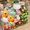 Giỏ Quà Trái Cây trang trí hoa tươi đựng trong Hộp Vali - Chúc Mừng Ngày Sinh Nhật Ý Nghĩa