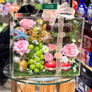 Giỏ Quà Trái Cây trang trí hoa tươi đựng trong Hộp Vali. Quà Tặng Ý Nghĩa Ngày Sinh Nhật Người Thân, Bạn Bè