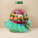 Giỏ Quà Trái Cây Kiwi, Nho, Táo Tân Gia Sung Túc