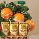 Giỏ quà trái cây lê hàn, quýt úc, nho đen, sữa hạnh nhân thăm bệnh, chúc sức khỏe