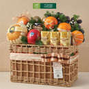 Giỏ quà trái cây lê hàn, quýt úc, nho đen, sữa hạnh nhân thăm bệnh, chúc sức khỏe