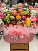 Ảnh chụp gần sản phẩm - Giỏ Quà Trái Cây Nhập Khẩu & Hoa Tươi Tặng Mừng Sinh Nhật, Tặng Bác Sĩ ,Tân Gia