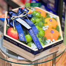 Giỏ Trái Cây nho xanh, quýt và táo Chúc Sức Khỏe Hương Vị Tươi Mới Tràn Đầy Năng Lượng