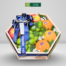 Giỏ Trái Cây nho xanh, quýt và táo Chúc Sức Khỏe Hương Vị Tươi Mới Tràn Đầy Năng Lượng