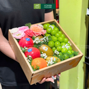 Giỏ Trái Cây nho xanh, kiwi cầu Chúc Sức Khỏe. Món Quà Dinh Dưỡng Cho Sức Khỏe