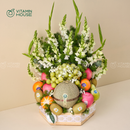 Giỏ Trái Cây Kiwi, Nho, Lê Nhập Khẩu Thành Tâm Kính Lễ