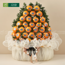 giỏ trái cây dâng lễ tone màu cam với trái cây quýt