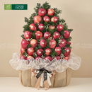 tháp trái cây dâng lễ trái cây táo tone màu đỏ