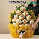 Giỏ trái cây dâng lễ trái cây lê nâu tone màu vàng