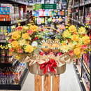 Giỏ Trái Cây nhập khẩu trang trí Hoa Tươi đẹp mắt Sang Trọng Chúc Mừng Ngày Khai Trương hồng phát.