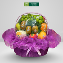 giỏ trái cây nhập khẩu phù hợp đi kính viếng bắn lưới màu tím tinh tế 