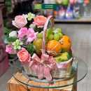 Giỏ Trái Cây Kiwi, nho xanh Quýt Nhỏ Nhắn xinh xắn Dễ Thương Tặng Khách Hàng