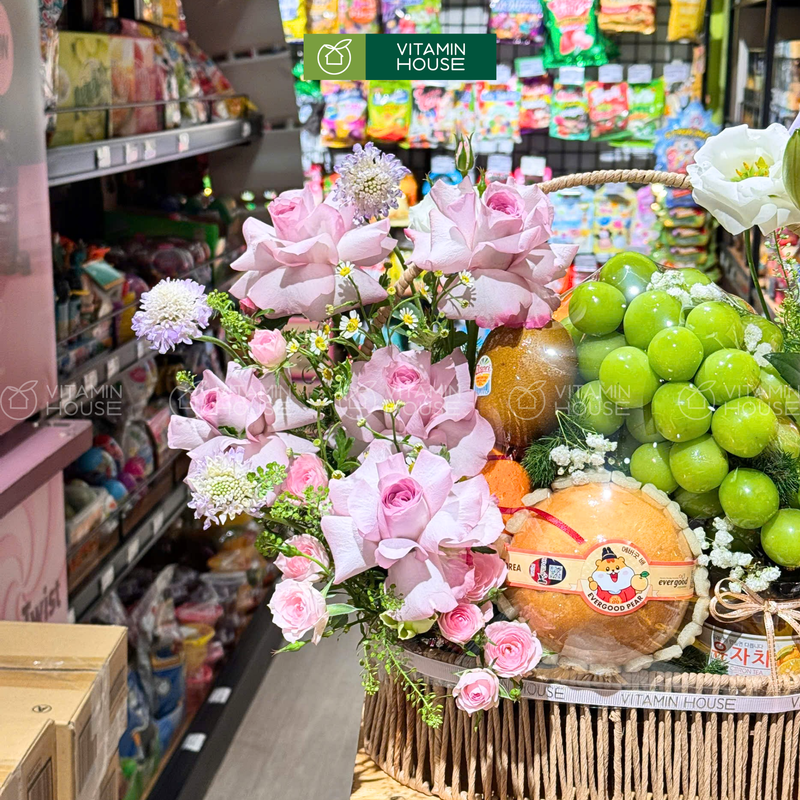 Giỏ Trái Cây Lê Hàn, Kiwi, Quýt. Món Quà Ý Nghĩa Chúc Mừng Thầy Giáo, Cô Giáo