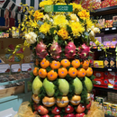 Giỏ Trái Cây Lê, Quýt, Xoài Dâng Hương, trang trí phù hợp để Dâng Lễ. Món quà Tịnh Tâm An Lạc