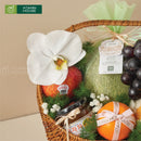 giỏ trái cây nhập khẩu nho xanh nho đen kiwi vàng quýt úc 
