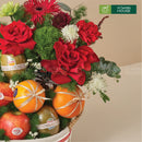 giỏ trái cây nhập khẩu nho xanh kiwi vàng táo envy việt quất