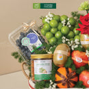 giỏ trái cây nhập khẩu nho xanh kiwi vàng táo envy việt quất 