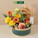 giỏ trái cây nho sữa, kiwi vafngm quýt úc và hoa tươi gửi tặng lời cảm ơn