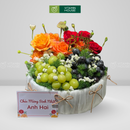 Giỏ Trái Cây Nho Xanh, Nho Đen Tặng trang trí kiểu bánh kem phù hợp tặng Sinh Nhật Trang Trí Hoa Tươi