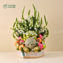 Giỏ Trái Cây Kiwi, Nho, Lê Nhập Khẩu Thành Tâm Kính Lễ