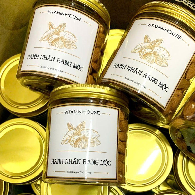 Hạnh Nhân Rang Mộc Vitamin House Hộp 200g
