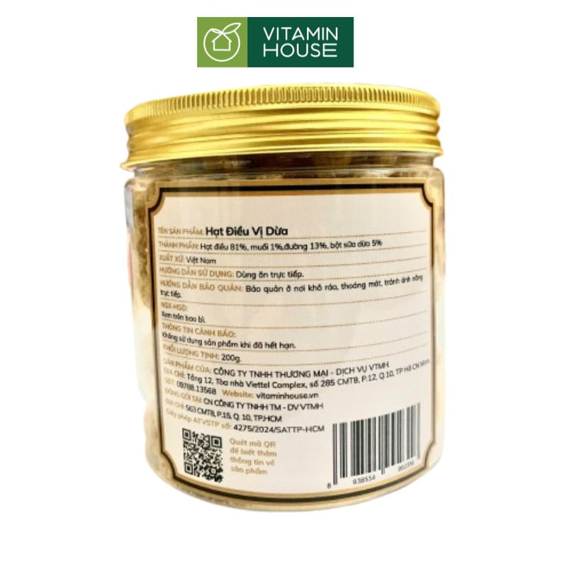 Hạt Điều Tẩm Vị Vitamin House 200g