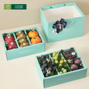 Hộp 2 tầng trái ây nhập khẩu màu xanh, cherry, kiwi, nho xanh