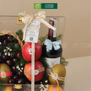 Hộp trái cây cherry, táo envy, kiwi vàng và hoa tươi tặng sinh nhật