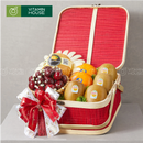 hộp trái cây đỏ kiwi vàng, lên hàn, quýt úc, cherry
