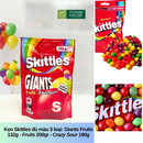 Kẹo Trái Cây Skittles Giants Gói 132g