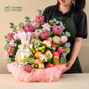 Giỏ Quà Trái Cây Nho, Dưa Lưới, Lê Phù Hợp Cho Dịp Thôi Nôi Bé Yêu